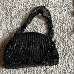 La Regale small formal bag black with beading
